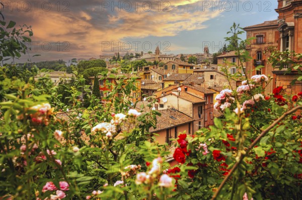 Beautiful Cityscape and Stone Architecture in Perugia, Umbria - Italy