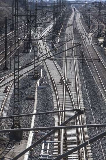 The Hanover–Würzburg high-speed railway, Nörten-Hardenberg, district of Northeim, Lower Saxony, Germany