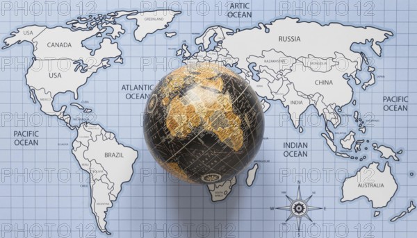 Top view globe world map. Resolution and high quality beautiful photo