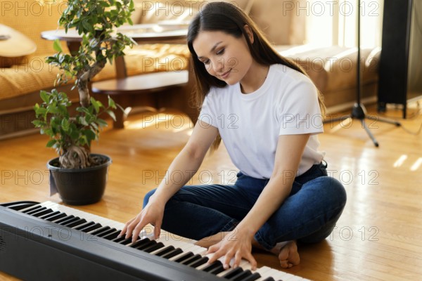 Person producing music home studio 5