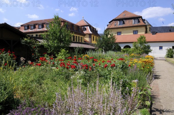 Monastery garden, Fulda Monastery, Fula, Hesse, Germany