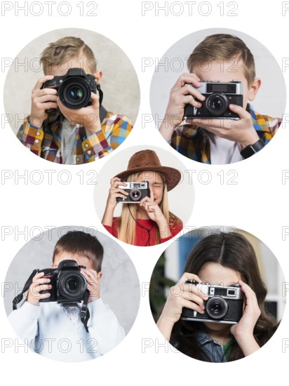 People collage design graphers