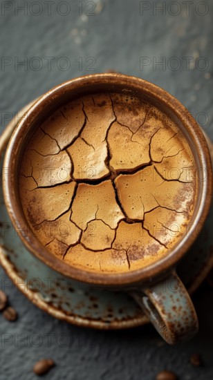 Cup of coffee with contaminated ingredients, IA Generated, AI generated