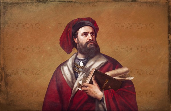 Marco Polo, c.?1254 –1324, an Italian merchant, explorer and writer, digital edited