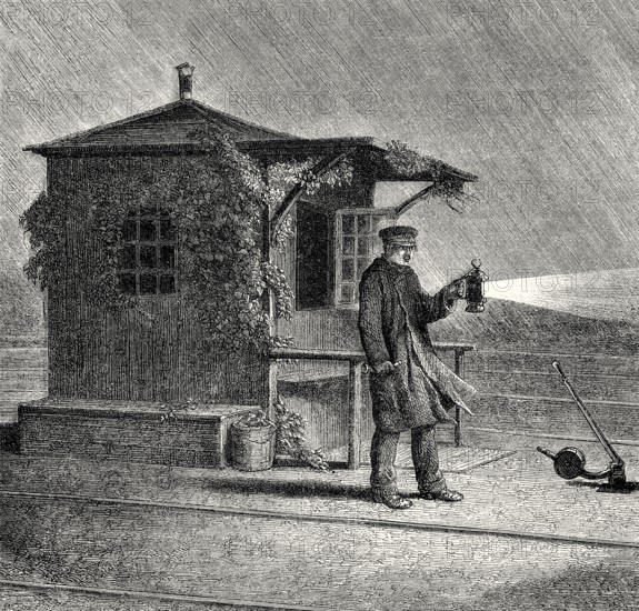 Railwayman, switchman, 19th century