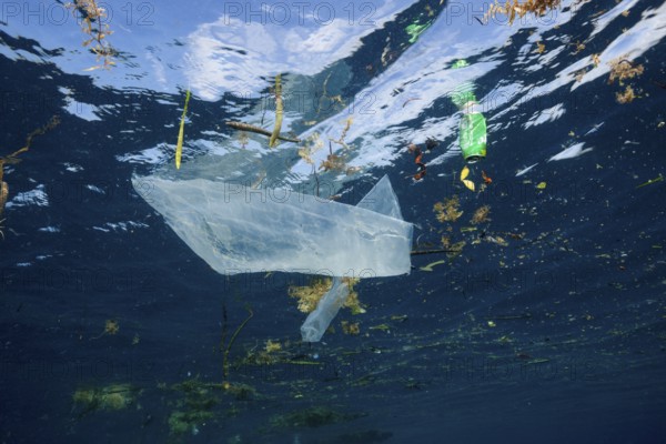 Plastic waste in the sea, Raja Ampat, West Papua, Indonesia