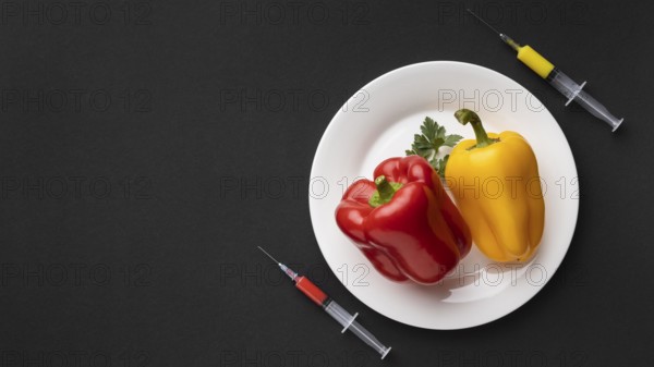 Sweet bell peppers injected with gmo chemicals