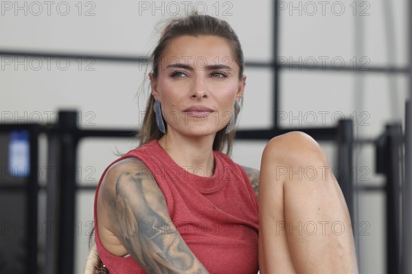 Alexander Zverev girlfriend Sophia Thomalla watching practise match, Australian Open 2025, Melbourne Park, Melbourne, Victoria, Australia