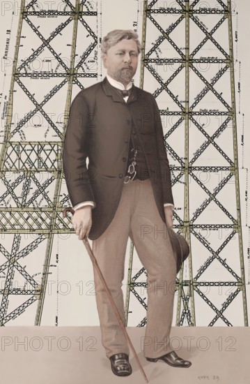 Alexandre Gustave Eiffel, 1832 – 1923, French engineer, after Vanity Fair, 1889