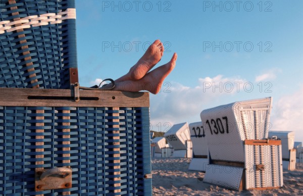 Beach chairs, Sylt, Schleswig-Holstein, Germany