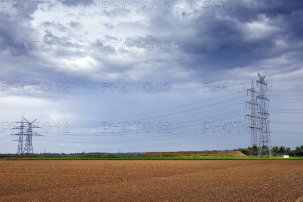 Construction site of the transmission system operator Amprion for the converter in Meerbusch, Düsseldorf, North Rhine-Westphalia, Germany