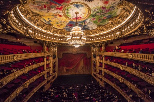 PARIS, france, DECEMBER 22 : An interior view of Opera de Paris, Palais Garnier, Paris Opera house shown on december 22, 2012 in Paris, france