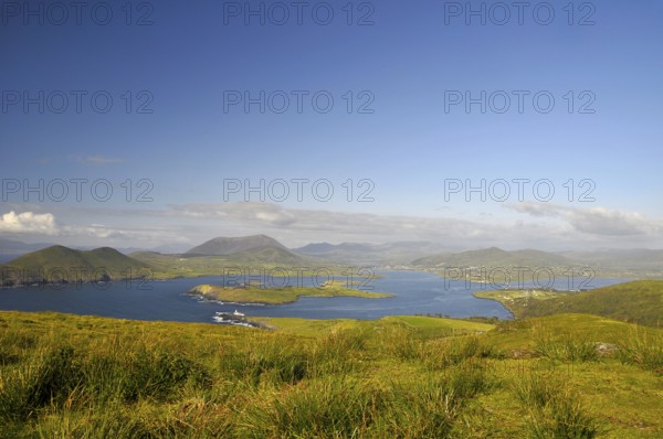 View from Geokaun Mountain, County Kerry, Ireland, Valentia Island