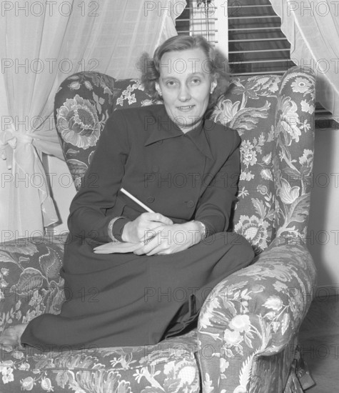 Astrid Lindgren. Swedish author of childrens books, songs and novels. Born 14 november 1907 - 28 january 2002. Internationally famous for the books featurings Pippi Longstocking, Emil of Lönneberga, Karlsson-on-the-roof and the Six Bullerby children. 2017 she was calculated to be the world's 18th most translated author. Roughly 167 million of her books was sold worldwide 2010. 1950. Kristoffersson ref 274A-7