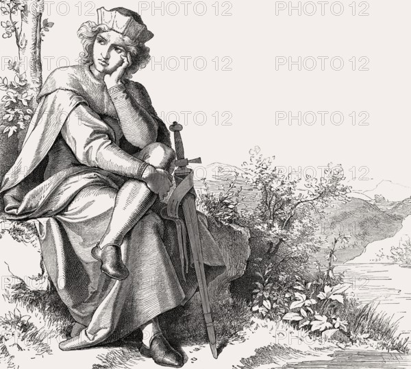 Walther von der Vogelweide, c. 1170 – c. 1230, a Middle High German Minnesänger