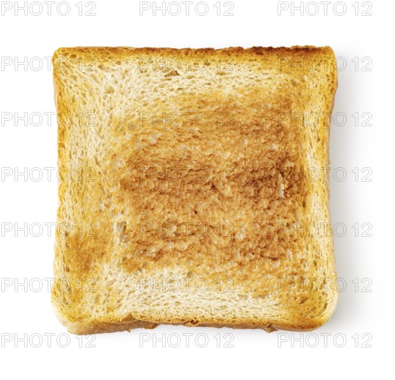 Toast slice isolated on white