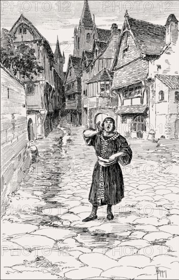 City barker, messenger, Paris, France, Middle Ages