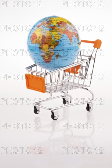 Globe on a shooping cart