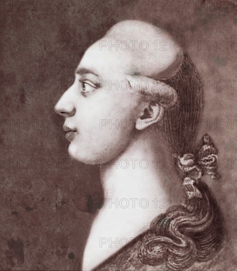 Giacomo Girolamo Casanova, 1725 – 1798, Italian adventurer and author, digitally edited according to a painting by by his brother Francesco Casanova