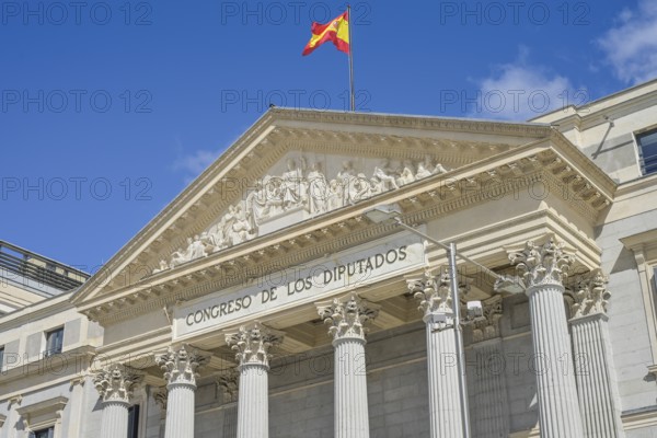 Spanish Parliament, Congreso de los Diputados in the Palacio de las Cortes, Cra de S. Jeronimo, Madrid, Spain