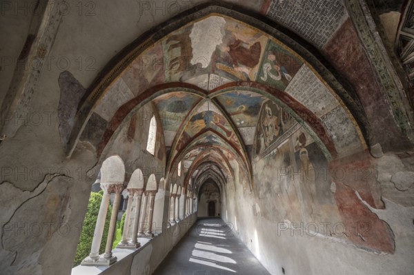Cathedral cloister around 1370, the frescoes were painted from around 1390, Bressanone Cathedral, Cathedral Square, Bressanone, South Tyrol, Italy