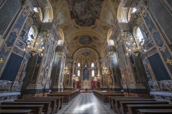 Interior of Bressanone Cathedral, Cathedral Square, Bressanone, South Tyrol, Italy