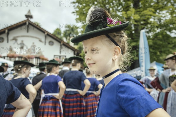Traditional traditional costume anniversary of the Trachtenverein Schliersee Stamm 1888, Schliersee, Upper Bavaria, Bavaria, Germany, 2025