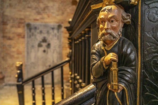 Detail in the interior of Ratzeburg Cathedral, Ratzeburg, Schleswig-Holstein, Germany