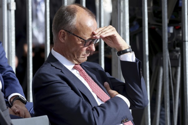 Friedrich Merz also Joachim-Friedrich Martin Josef Merz, Chancellor of the Federal Republic of Germany - Festakt 70 Jahre Deutschland in der NATO, Federal Ministry of Defence, Berlin, 09.7.25