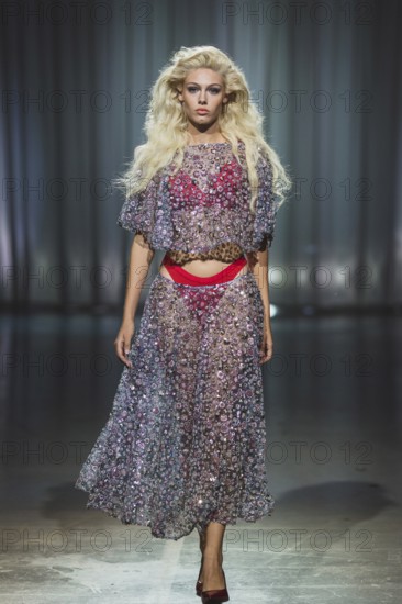 Daniela (winner GNTM2025) as a model for Kilian Kerner during the Berlin Fashion Week 2025 on 02.07.2025
