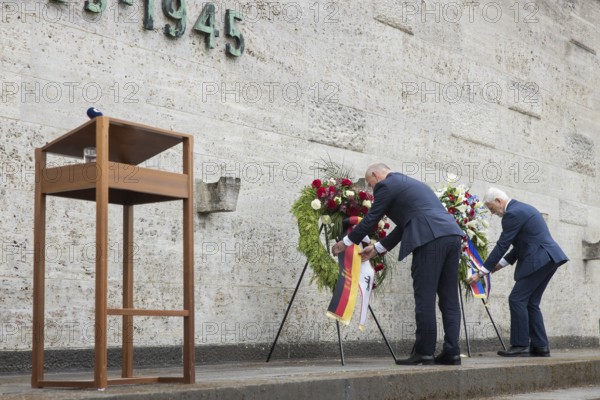 Petr Pavel (President of the Czech Republic) and Kai Wegner (Governing Mayor of Berlin) during a wreath-laying ceremony at the Plötzensee Memorial in Berlin on 9 July 2025. The visit was a personal wish of Mr Pavel, as of the more than 2, 800 people killed, 677 were Czechs, the second largest population group after Germans