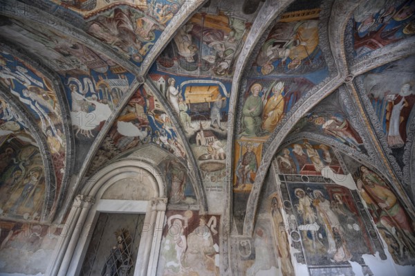 Cathedral cloister around 1370, the frescoes were painted from around 1390, Bressanone Cathedral, Cathedral Square, Bressanone, South Tyrol, Italy