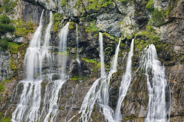 Jungibach Falls in Gental near Engstlenalp, Canton Bern, Switzerland