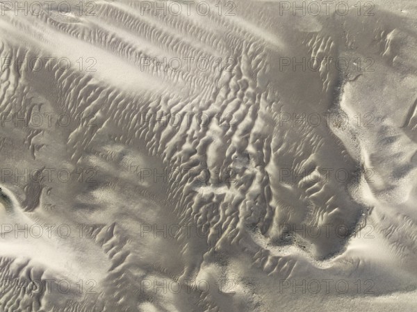 Patterns in the sand of the Namib Desert. Aerial view. Drone shot. Skeleton Coast National Park, Namibia