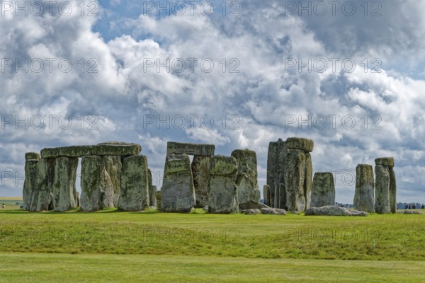 Stonehenge, a National Trust, UNESCO World Heritage Site, is a megalithic structure from the Neolithic period and is recognised as a place of power. The site consists of a ring-shaped earth wall, inside which there are various formations of carved stones grouped around the centre. Amesbury, Wiltshire, South England, Great Britain