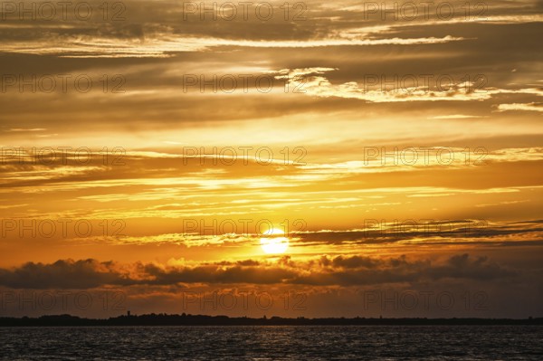 Sunset over Gironde Estuary, Braud-et-Saint-Louis, France