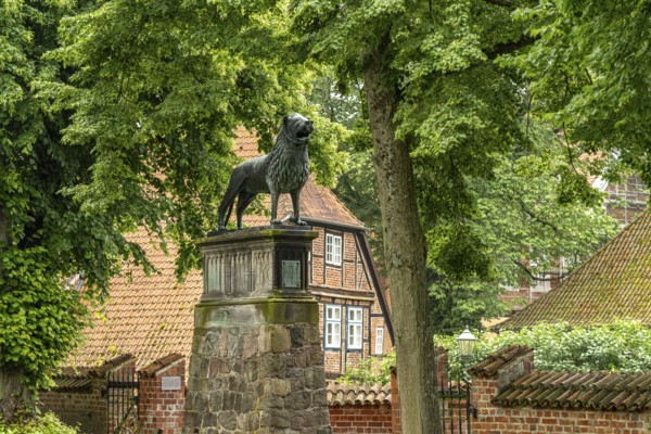 The Brunswick Lion at Ratzeburg Cathedral, Ratzeburg, Schleswig-Holstein, Germany