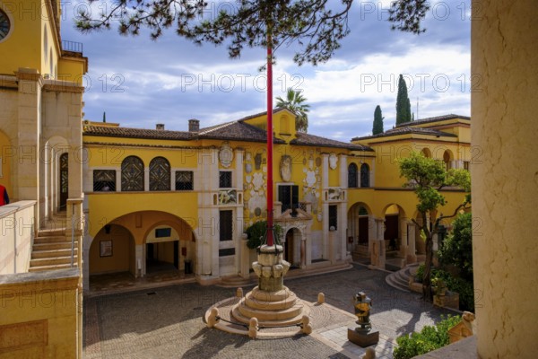 Residence, Vittoriale degli Italiani, house and garden of Gabriele D'Annunzio, Gardone Riviera, on Lake Garda, Lombardy, Italy