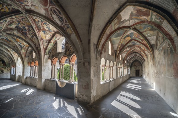 Cathedral cloister around 1370, the frescoes were painted from around 1390, Bressanone Cathedral, Cathedral Square, Bressanone, South Tyrol, Italy