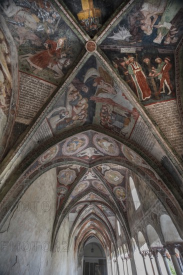 Cathedral cloister around 1370, the frescoes were painted from around 1390, Bressanone Cathedral, Cathedral Square, Bressanone, South Tyrol, Italy