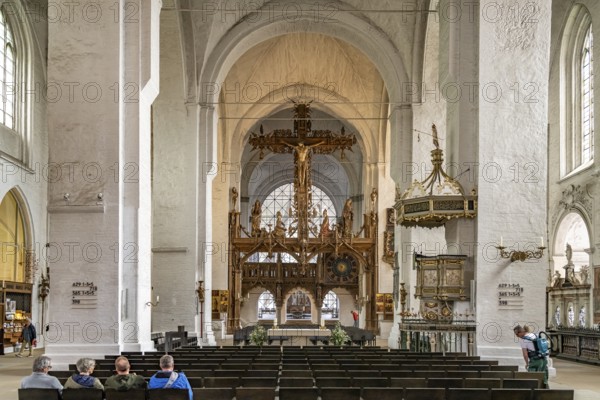 Interior of Lübeck Cathedral, Hanseatic City of Lübeck, Schleswig-Holstein, Germany