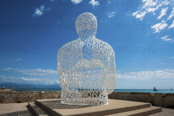 Sculpture made of letters, Le Nomade, artist Jaume Plensa, Antibes, Provence Alpes Côte d'Azur, South of France, France