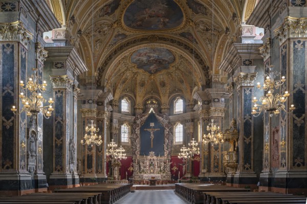 Interior of Bressanone Cathedral, Cathedral Square, Bressanone, South Tyrol, Italy