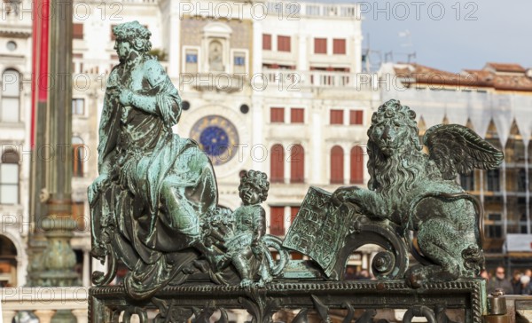 Loggetta at the foot of the Campanile di San Marco, St Mark's Square, Venice, Veneto, Italy