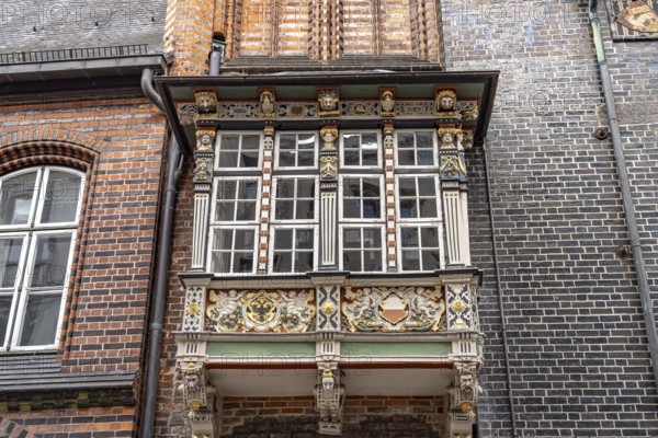 Renaissance bay of Lübeck Town Hall, Hanseatic City of Lübeck, Schleswig-Holstein, Germany