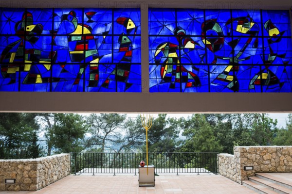 Museum, Fondation Maeght, artist Joan Miro, St. Paul de Vence, Provence Alpes Côte d'Azur, South of France, France
