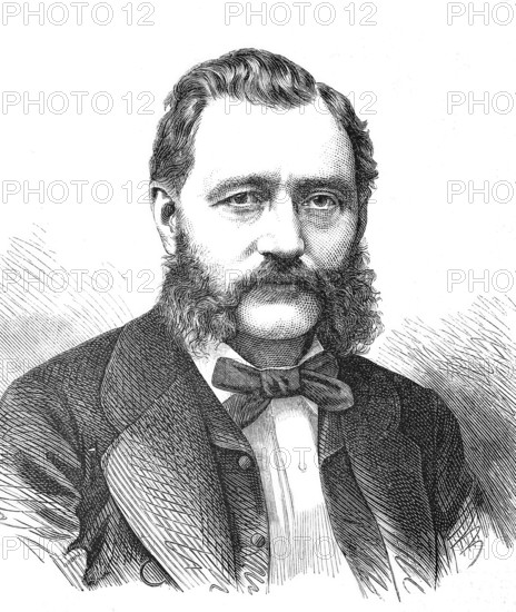 Anton Banhans, from 1886 Baron von Banhans (8 November 1825 - 26 May 1902) was an Austrian politician, Historical, Reproduction from a 19th century scene