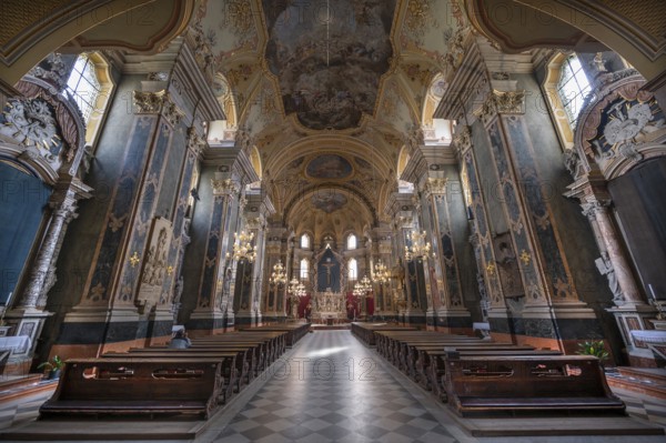 Interior of Bressanone Cathedral, Cathedral Square, Bressanone, South Tyrol, Italy