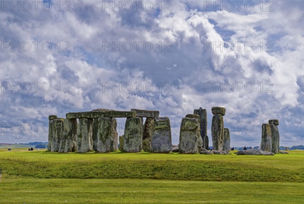 Stonehenge, a National Trust, UNESCO World Heritage Site, is a megalithic structure from the Neolithic period and is recognised as a place of power. The site consists of a ring-shaped earth wall, inside which there are various formations of carved stones grouped around the centre. Amesbury, Wiltshire, South England, Great Britain