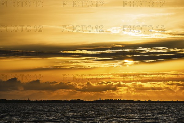 Sunset over Gironde Estuary, Braud-et-Saint-Louis, France